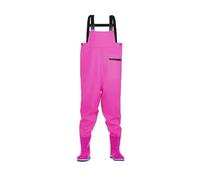 SDIUAKBV Vadeadores Botas de Agua for niños con Botas, Pantalones de Lluvia de Cuerpo Completo for jóvenes y Adolescentes, Botas de Pesca, Pantalones Impermeables(Pink 36)