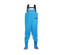 SDIUAKBV Vadeadores Botas de Agua for niños con Botas, Pantalones de Lluvia de Cuerpo Completo for jóvenes y Adolescentes, Botas de Pesca, Pantalones Impermeables(Blue 30-31)