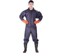 SDIUAKBV Vadeadores Monos Impermeables, Pantalones de Pescador de Manga Larga, Pescador con Capucha, Pantalones con Botas, Guantes, Conjunto for Adultos, Ropa de Pesca, Traje de Equipo(D,42)