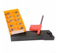 SDJCL1616H11 Soporte de herramientas de torneado externo 16x100mm mano izquierda con 10pcs DCMT11T304 UE6020 insertos de carburo para acabado de acero y mecanizado de hierro fundido