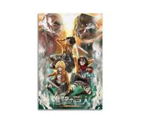 SDJWDAXN Póster de anime Attack on Titan 4 pósteres decorativos de lienzo para pared e impresión artística moderna de decoración de dormitorio familiar, pósteres de 20 x 30 pulgadas (50 x 75 cm)