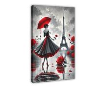 SDKAHKZO Grace in the Wind Raindrops Roses, and Aion - Lienzo decorativo para pared, póster decorativo para el hogar, bar, restaurante, garaje, cafetería, logotipo, regalo, 50 x 75 cm