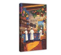 SDKAHKZO Henri Matisse Chef in Motion A Study in Color - Lienzo decorativo para pared, pósteres para decoración de pared, hogar, bar, restaurante, garaje, cafetería, logotipo, regalo, 50 x 75 cm