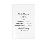 SDKAHKZO Póster con cita inspiradora de The Best Things in Life, Positive Quotes, lienzo para decoración de pared, pósteres para el hogar, bar, restaurante, garaje, cafetería, logotipo, regalo, 20 x