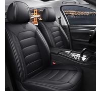 SDKFJ Funda de Asiento Delantero para Alfa Romeo Giulia Cuero PU Transpirable,Antideslizante,Protector Universal,Compatible airbags Laterales,Confort y protección Total(Negro)