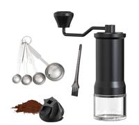 SDKZBFC Molinillo de café manual, ajustable manualmente para molido fino/grueso con cepillo de limpieza y cuchara para café espresso, pour over, prensa francesa y moka pot