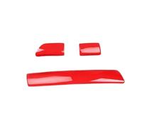 SDLDCVXZ Pegatinas embellecedoras for el timón Izquierdo y Derecho del Coche, Cubierta del Panel de Control Central, compatibles con Mini Cooper JCW R60 R61 Countryman(Red A,Left Rudder)