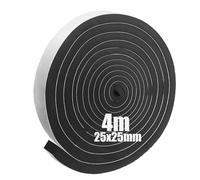 SDLDEER Cinta de Espuma, Tira de Espuma Autoadhesiva 25mm(An) X 25mm(Gr) X 4m(L) Burlete Sellador de Puerta, Tira Selladora, Excluyente de Corrientes de Aire para Ventanas y Puertas, Anticolisión