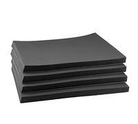 SDLDEER Placa de espuma autoadhesiva, 4 unidades, goma espuma negra, placa autoadhesiva de 300 x 200 x 20 mm, placas de espuma antideslizante para muebles, proyectos de bricolaje