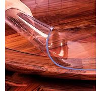 SDLLG Mantel Transparente Redondo -120CM Φ -PVC A Prueba de Agua y Aceite Fácil de Limpiar Grosor 1.3/1.6/2/3mm Cubierta de protección para Muebles