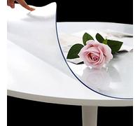 SDLLG Mantel Transparente Redondo -80CM Φ -PVC A Prueba de Agua y Aceite Fácil de Limpiar Grosor 1.3/1.6/2/3mm Cubierta de protección para Muebles