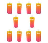 Sdlnklm 10 Piezas Bolsa para Líquidos Maletín de Envase Portátil de Viaje para Cremas Jabón Facial Corporal 90ml Diseño Compacto Material PET Adecua, Naranja