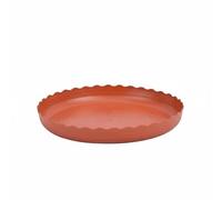 Sdlnklm Bandeja para Macetas Plato Bandeja Platillo para Plantas con Acabado Ondulado PP Sólido Que Soporta Caídas Protege Alfombras y Ventanas Mejora Drenaje, Rojo, 36CM