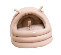 Sdlnklm Cama para Gatos Cueva Semi Cerrado con Diseño de Bola Juguete Y Fondo Antideslizante para Mascotas en Otoño E Invierno Adecuada para Regalo, M