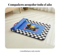 Sdlnklm Cojín de Tela Oxford para Mascotas Cama Colchoneta Almohada Esterilla con Asa Portátil Antideslizante Adecuado para Coche Tren Avión Picnic Casa, L, Colchón De Primavera