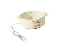 Sdlnklm Comedero Calefactado para Mascotas, Comedero Elevado para Gatos Y Perros, También Apto para Gallinas, Beige, 5.8 Cm de Altura