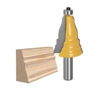 Sdlnklm Fresa para Perfilados Corona | Corte Limpio, Fresa con Rodamiento Guía, Herramienta , 1/2 Caña