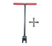Sdlnklm Llave para de Agua, Llave Multifunción de 4 Vías, Herramienta de Fontanería para Jardín, Llave para, Tubería Principal de, 12inch Red