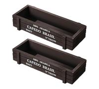 Sdlnklm Macetero de Madera, Contenedor para Plantas, Rectangular, Retro, Caja de Madera Decorativa, Multifuncional, para Uso Interior Y Exterior, para Bodas, Negro