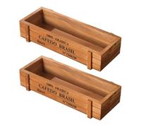 Sdlnklm Macetero de Madera, Contenedor para Plantas, Rectangular, Retro, Caja de Madera Decorativa, Multifuncional, para Uso Interior Y Exterior, para Bodas, MarrÓn