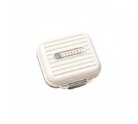 Sdlnklm Pastillero Organizador de Pastillas Caja de Medicamentos Estuche de Píldoras Contenedor de Pastillas con Cierre Triple de Silicona y Deslizador de, Blanco, S