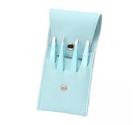Sdlnklm Pinza de Cejas Profesional Set Depilación Precisión Acero Inoxidable Multifunción con Funda de Cuero Adecuado para Maquillaje Belleza Cuidado Facial