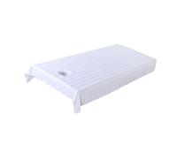 Sdlnklm Sábana para Cama de Salón de Belleza, Funda para Camilla de Masaje, Poliéster Suave, Portátil, Accesorios Impermeables, Adecuada para SPA en Casa, Blanco, Individual