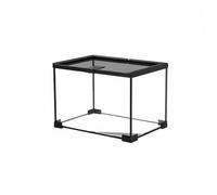Sdlnklm Terrario para Reptiles Vivario Tanque de Vidrio 360 Grados Acuario con Tapa Deslizante de Malla de Ventilación Diseño para Apilar Alimentación, 30-20-20cm
