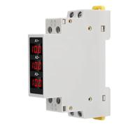 SDM010A Amperímetro Trifásico de Riel DIN, CA 80-500V 1-100A Pantalla Digital LED Mini Indicador de Amperímetro Modular para Montaje en Riel de 35 Mm