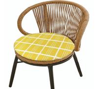 SDNAM Cojines para Sillas De Comedor Redonda Diámetro 30cm 35cm 40cm 45cm Cojín De Asiento Cojín Redondo de Espuma viscoelástica Antideslizante para Silla de Comedor(H18,Diameter 40cm (15.7in))