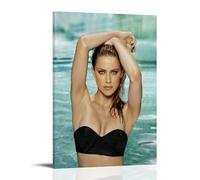 sdnkbro Amber Heard - Póster decorativo con diseño de estrella de cine con encanto, lienzo para pared e impresión artística moderna para dormitorio familiar, 20 x 30 cm