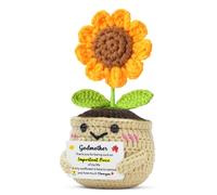 SDOFY Regalos de madrina hechos a mano de ganchillo girasol regalos de cumpleaños Will You Be My Godmother Christmas God Mother Crochet Gifts for Women