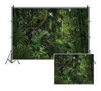 SDOTPMT 10x7ft Fondo de la Fiesta temática Campamento Mochilas poliéster de la Selva Misterioso árbol Selva Tropical Primavera Paisaje Natural niños Adultos Accesorios Estudio Bodas