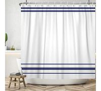 SDOTPMT 180x180cm Cortina de Baño Fucsia Moderna Minimalista Con Rayas - Decoración Granja Rural Estética Clásica Con Ganchos