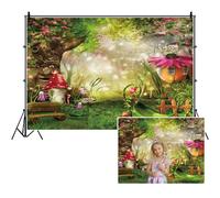 SDOTPMT 5x3ft Correa poliéster Bosque Camuflaje El Sol Brillante mágico Fondo Vegetal los árboles Selva Accesorios fotográficos para Fiesta cumpleaños niños Mundo los Cuentos Hadas