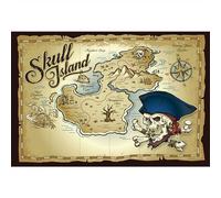 SDOTPMT 7x5ft Correa de poliéster de Mapa Tesoros Pirata Retro Fondo fotográfico cumpleaños niño Tema Pirata Fondo Fiesta temática búsqueda Tesoros Pancarta Parque Aventuras Isla Esqueleto