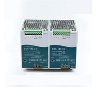 SDR-480/SDR-480P 24V 48V 480W Fuente de alimentación de conmutación de riel DIN industrial de salida única con PFC y función paralela, 1 unidad (tamaño: 48 V, color: SDR-480)