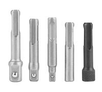 SDS Plus Adaptador y SDS Broca de Extensión con Zócalo Hexagonal 3 Piezas y 2 Piezas de Acero Cromo-Vanadio Juego de Herramientas Eléctricas