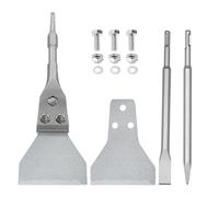 SDS Plus - Kit de raspador de suelo, herramienta de extracción de azulejos de 300 mm x 100 mm, broca de cincel SDS Plus con cuchilla, cincel plano para martillo giratorio, cincel de azulejos para