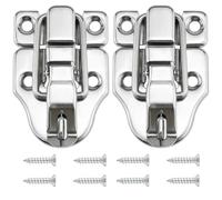 SDTC Tech - Juego de 2 pestillos de metal antiguo con agujero para joyero, caja de madera pequeña