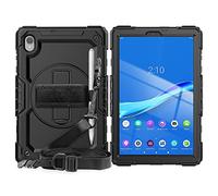 SDTEK Funda Compatible con Lenovo Tab K10 / M10 Plus 10.3 FHD, con Correa Transporte/Correa Mano Soporte Resistente Resistente Tableta (Negro)