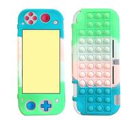 SDTEK Funda Compatible con Nintendo Switch Lite, Bubble Pop De Silicona Suave Fidget Case (Verde/Rosa/Azul)