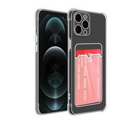 SDTEK Funda para iPhone 12 Pro MAX Funda Transparente Gel Absorbe Los Golpes Tarjetero Protección Anticaídas