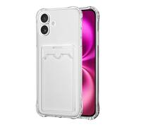 SDTEK Funda para iPhone 16 Plus Funda Transparente Gel Absorbe Los Golpes Tarjetero Protección Anticaídas