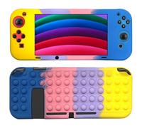 SDTEK Funda para Nintendo Switch, Bubble Pop De Silicona Suave Fidget Case (arcoíris)