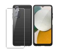 SDTEK Funda para Samsung Galaxy A05s, Carcasa Fibra Carbono Completo 360 + Protector de Pantalla Cristal Vidrio Templado