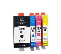 sDtESNB Cartucho de Tinta Compatible con 920 XL para Impresora Officejet 6000 6500 Wireless 6500A 7000 7500 7500A(1 Set 4pcs)