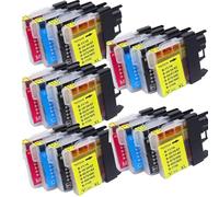 sDtESNB Cartucho de Tinta Compatible con LC980BK LC1100BK LC985BK LC990BK DCP-385C 387C DCP-195C 585CW 375CW MFC-990CW 6490CW 490CW 5890CN J615W(5SET)