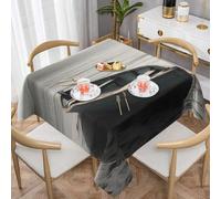 SDTYKHJ Boat by The Sea - Mantel cuadrado impermeable y resistente, 137 x 137 cm, lavable, mantel de otoño, mantel decorativo de tela para bodas, fiestas y banquetes