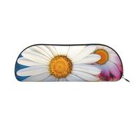SDTYKHJ Estuche para lápices Barberton Daisy Big Pencil Bag Portable Coin Pouch Estética Bolsa de cosméticos Bolsa de maquillaje de cuero, Silver, Talla única